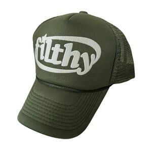 Filthy Green Trucker Hat with White Logo